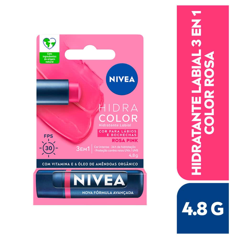 Nivea Lipstik Hidra Color Rosa 4.8g