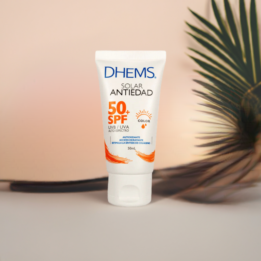 Dhems Fotoprotector Antiedad SPF50 Con Color x 50ml