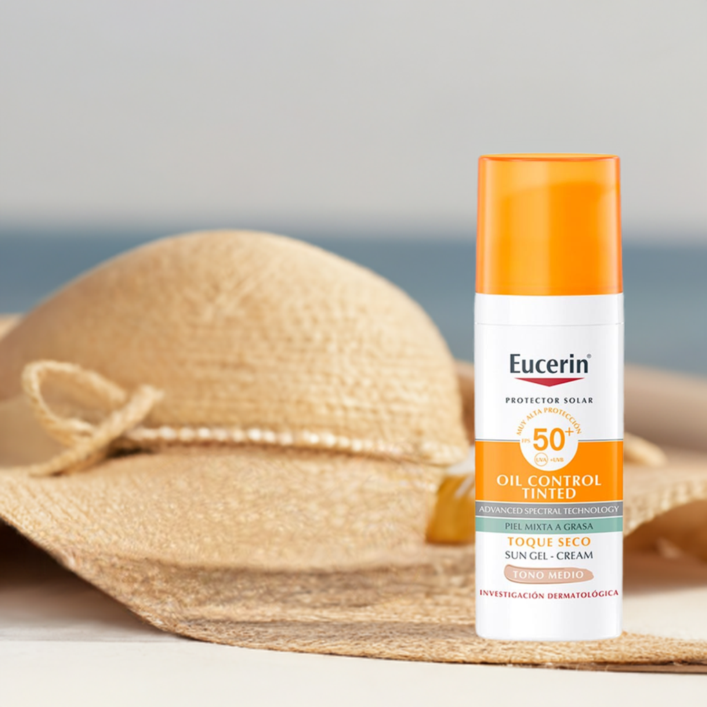 EUCERIN Protector Solar Facial Toque Seco Tono Medio FPS50 x 50ml
