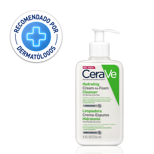 Cerave Creamy Cleanser F8OZ 236ml Limpiadora Crema-Espuma Hidratante