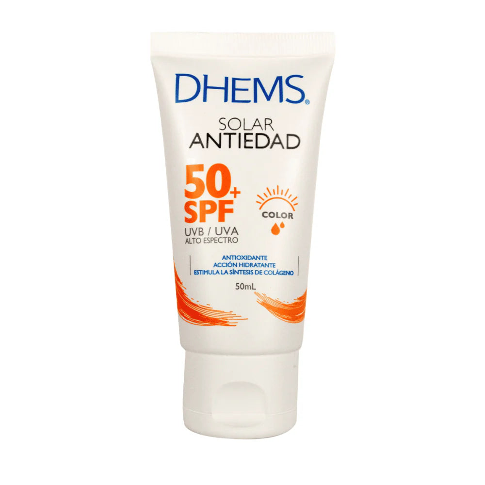 Dhems Fotoprotector Antiedad SPF50 Con Color x 50ml