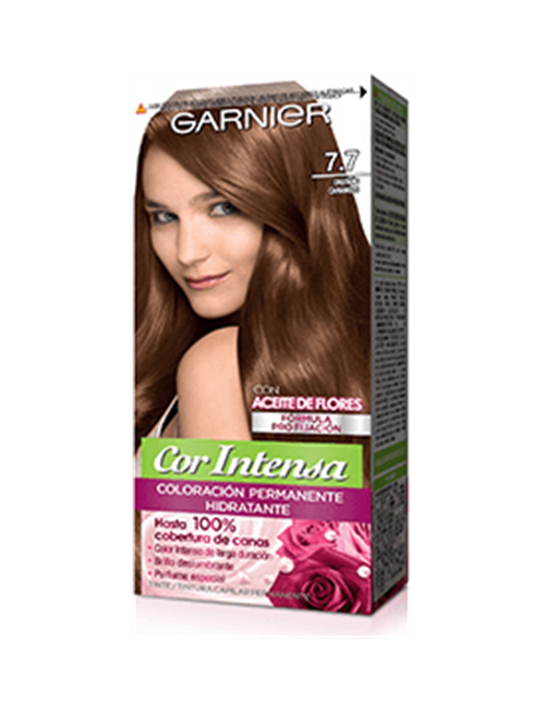 TINTE MUJER COLOR INTENSA CASTAÑO CARAMELO # 7.7